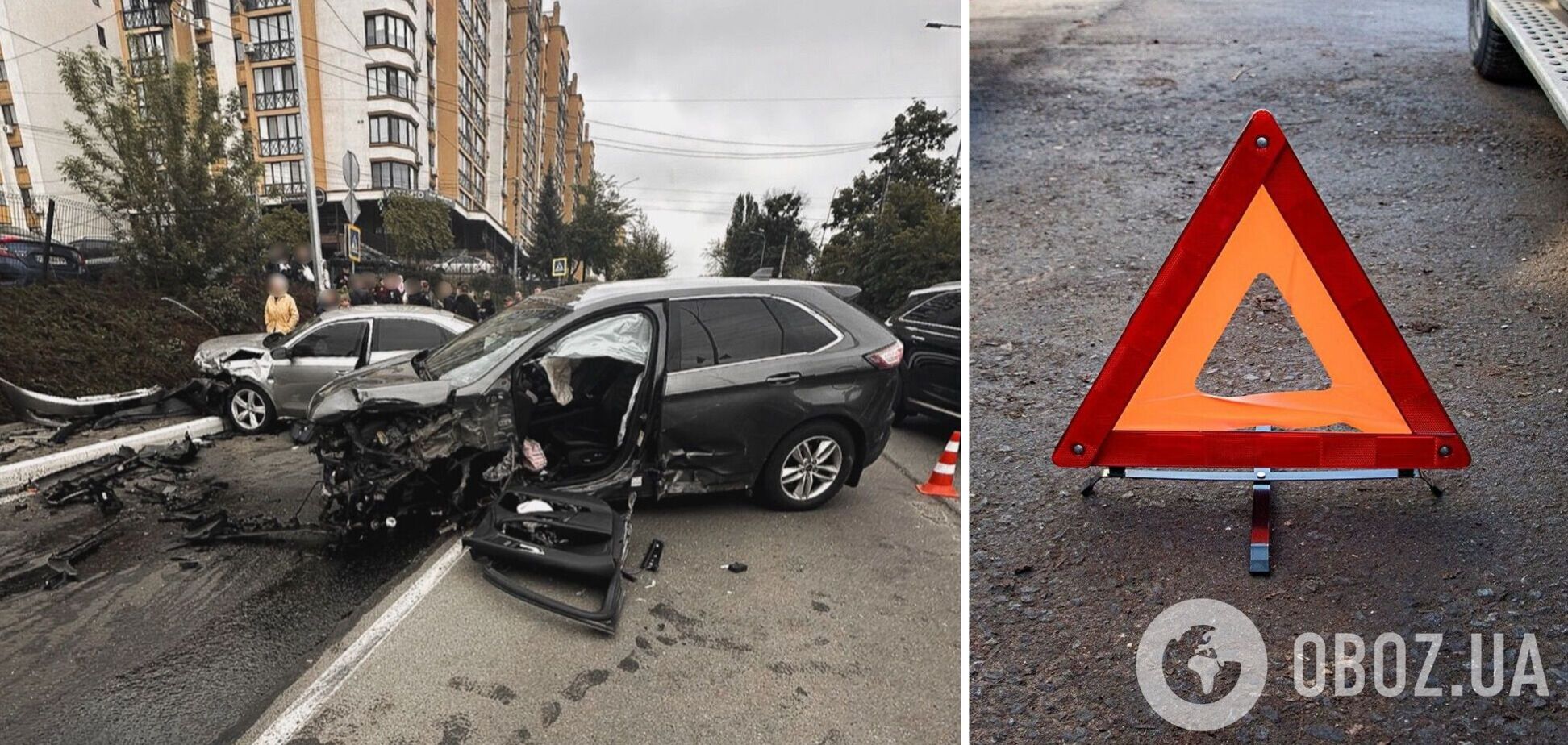 Під Києвом п’яний водій виїхав на зустрічну смугу та влаштував масову ДТП: є постраждалі. Фото