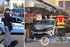 В Італії автомобіль в'їхав у натовп людей, водій, утікаючи, поранив ножем перехожих: усі подробиці