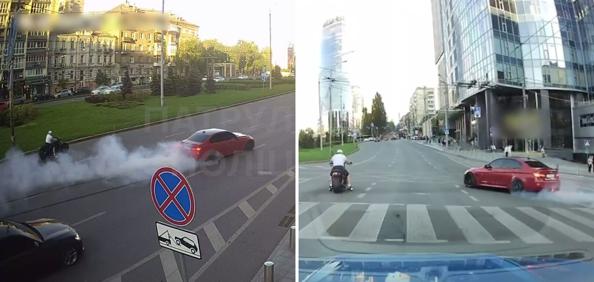 Водители BMW и Range Rover устраивали 'гонки' в центре Киева и нарушали ПДД: как их наказали. Видео