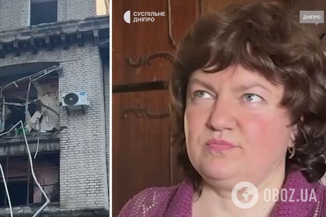 'Чоловіка ледь не винесло вибуховою хвилею': мешканка Дніпра розповіла про російську атаку. Відео