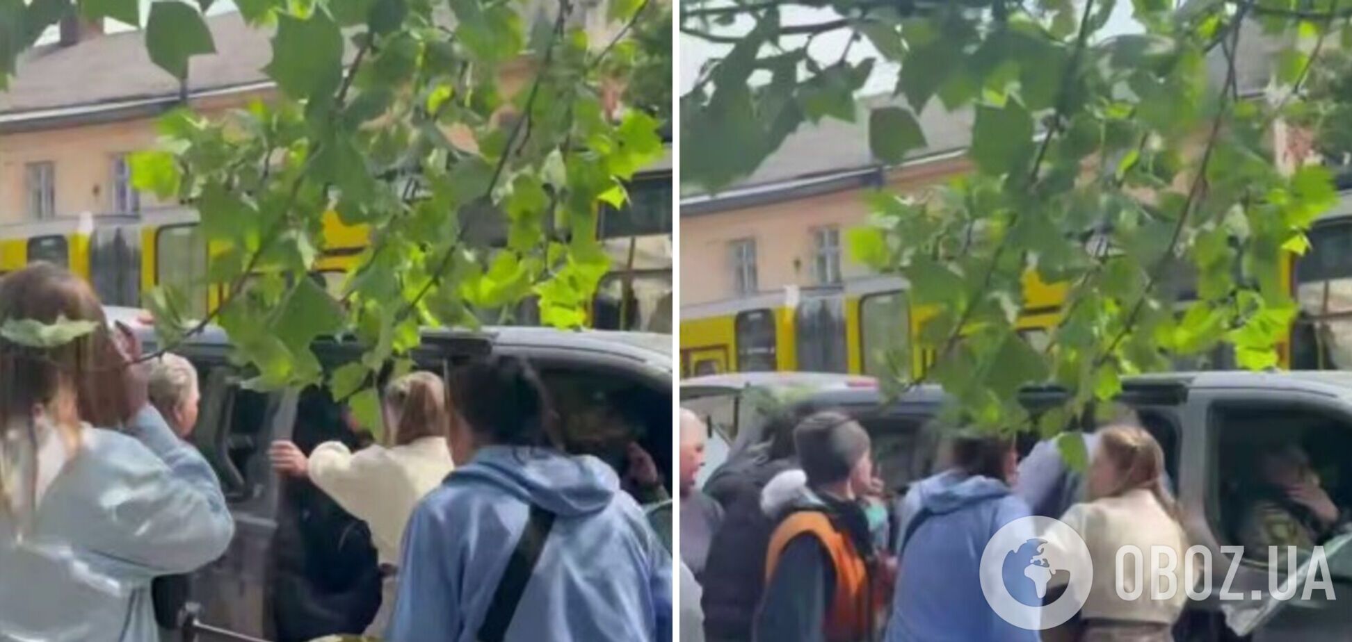 Во Львове толпа напала на машину ТЦК и силой вытащили мужчину: подробности