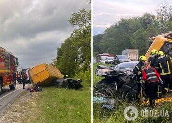 За кермом одного авто був іноземець: на Львівщині в ДТП постраждали троє людей. Фото