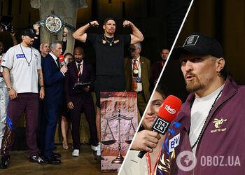 Не выдержал и выставил руку: как прошла финальная дуэль взглядов Усика и Верхувена. Видео
