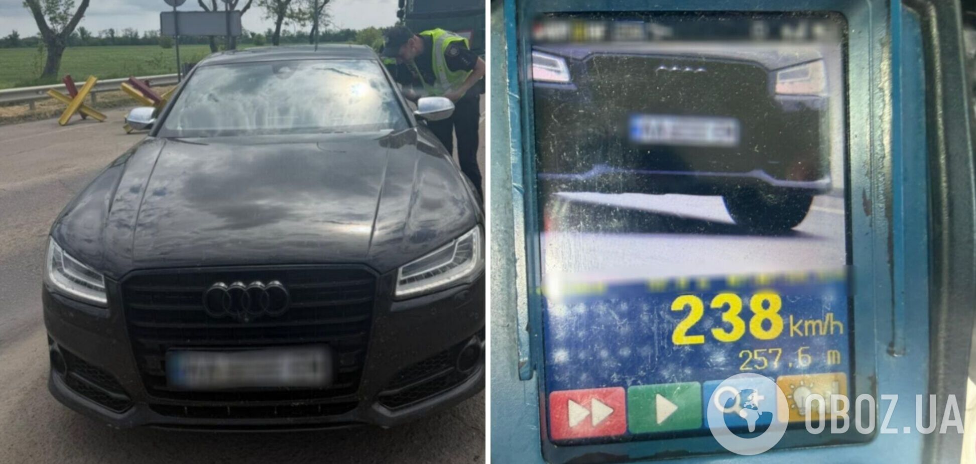 В Одесской области водитель Audi мчался на скорости 238 км/ч и поплатился: чем все закончилось. Фото