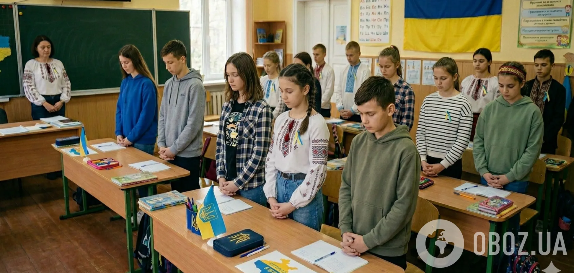 Это ритуал, которого ждут сами дети. Учительница из Чернигова растрогала необычным опытом проведения минуты молчания
