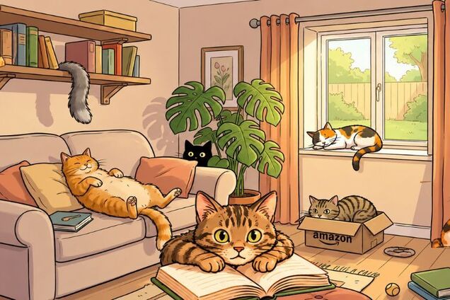 Сколько котов на рисунке? Интересная головоломка