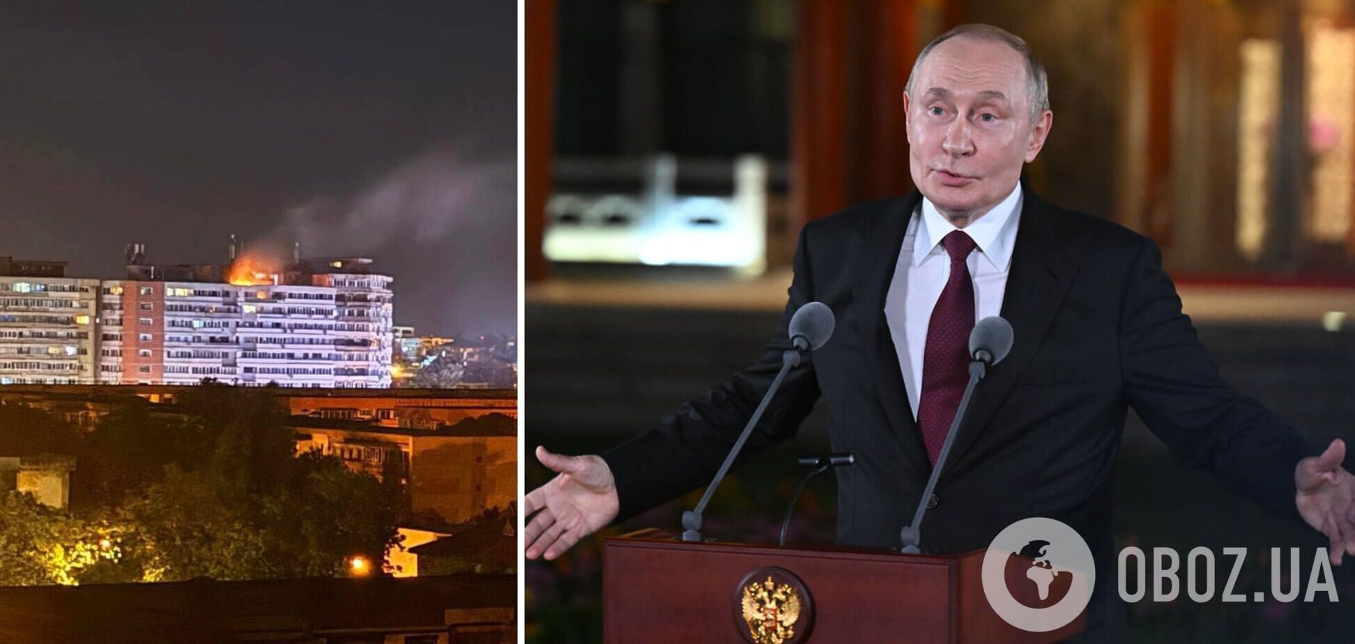'Кто говорит, что это наш?' Путин в своей манере отреагировал на попадание российского дрона в дом в Румынии. Видео