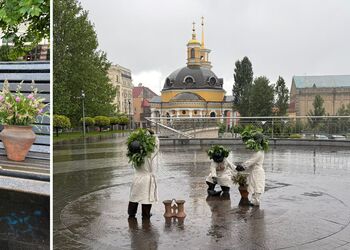 Трипільські образи та кераміка: малюків-засновників Києва переодягли на честь Дня міста та Трійці. Фото