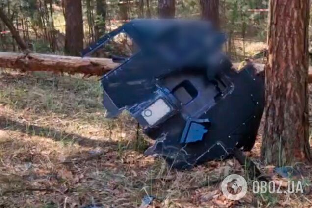 У Києві чоловік у лісі під час прогулянки знайшов 'Шахед' із вцілілою бойовою частиною. Фото та відео