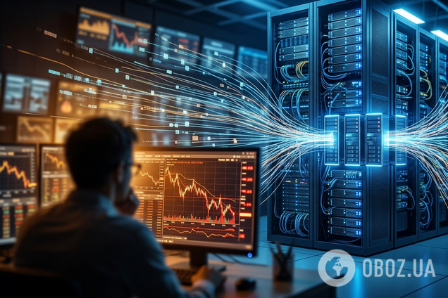 Аналитик изучает данные для ставок на платформах типа Polymarket. Иллюстрация