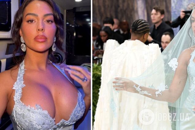 Невеста Криштиану Роналду поразила глубиной декольте на балу Met Gala. Фото