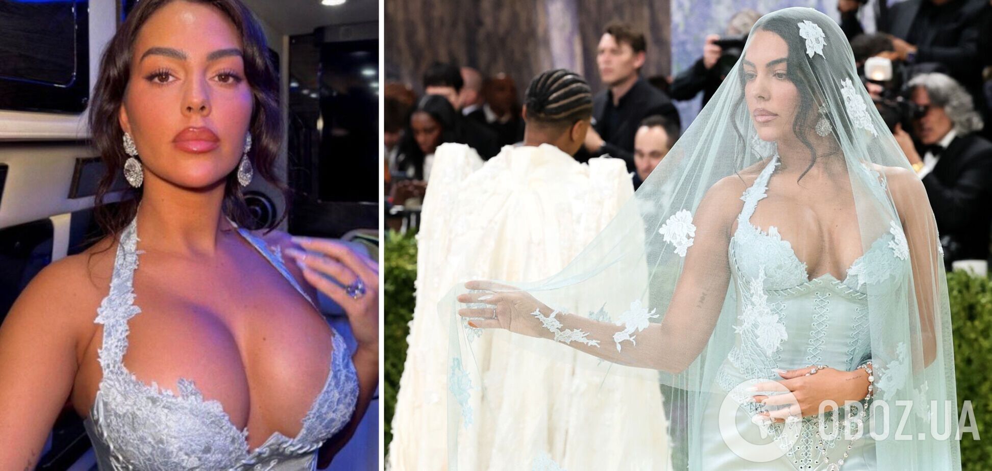 Наречена Кріштіану Роналду вразила глибиною декольте на балу Met Gala. Фото