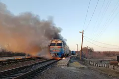 Иллюстрация - последствия обстрела Укрзалізниці