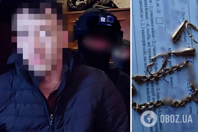 Експравоохоронця з Чернігівщини, який співпрацював з російськими окупантами, затримали за мародерство. Фото