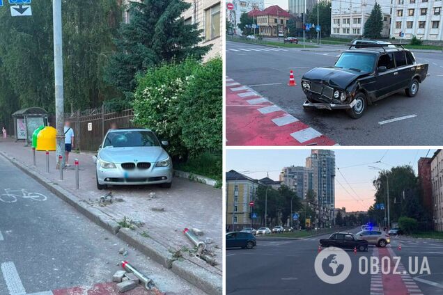 В центре Киева BMW после столкновения с ВАЗ сбил насмерть пешехода. Подробности ДТП и фото