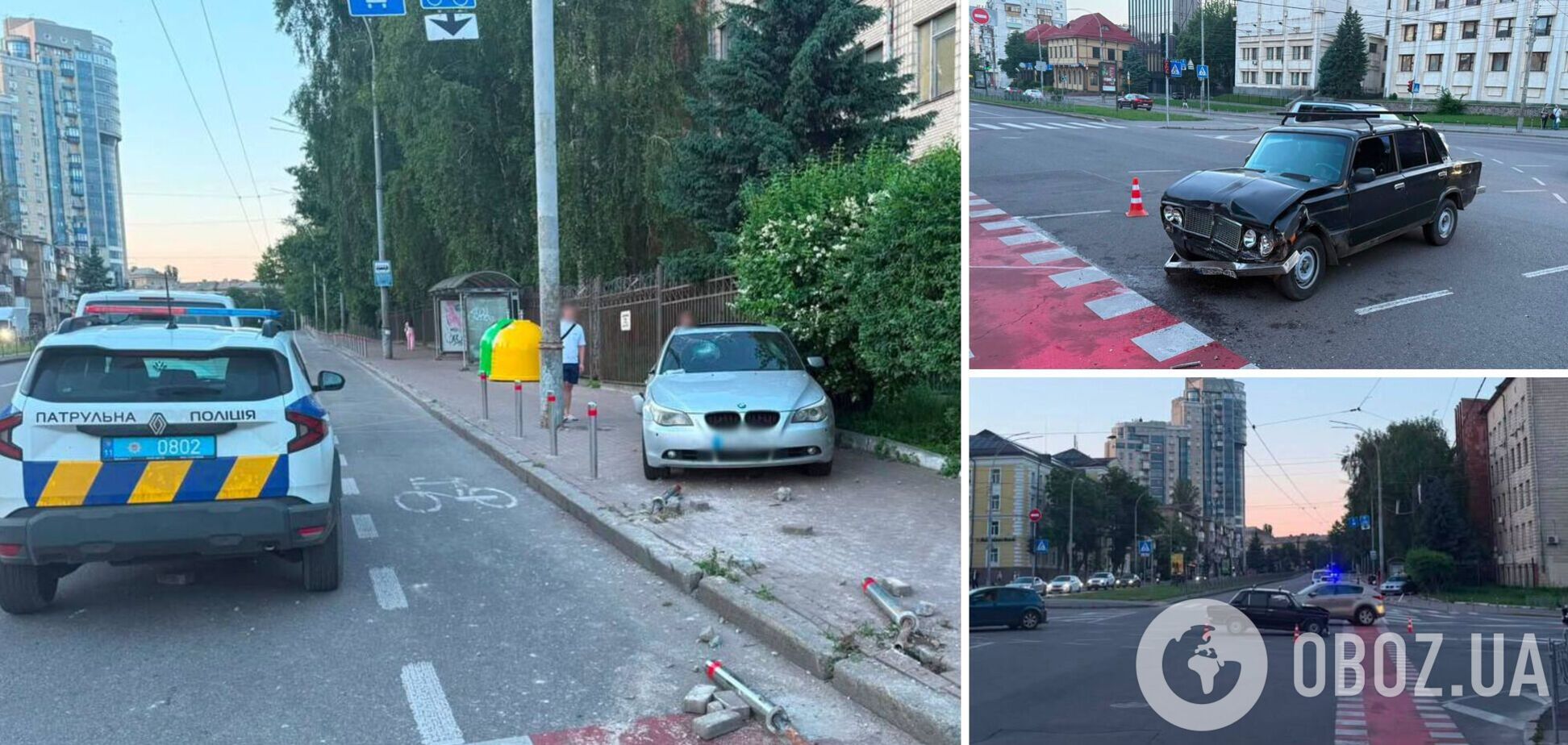 В центре Киева BMW после столкновения с ВАЗ сбил насмерть пешехода. Подробности ДТП и фото