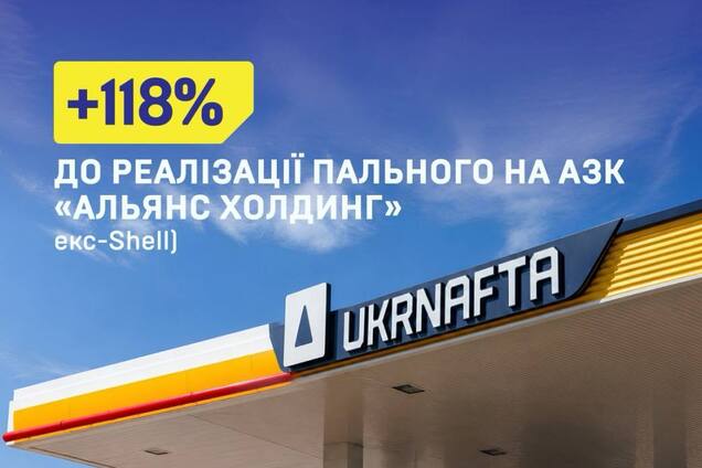 Продажи топлива на АЗС 'Альянс Холдинг' под брендом Ukrnafta выросли на 118%