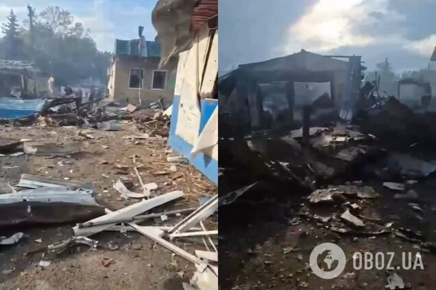 Полные руины: появились кадры рынка в Днепропетровской области, разрушенного ударом РФ, в результате которого 9 человек получили ранения. Фото