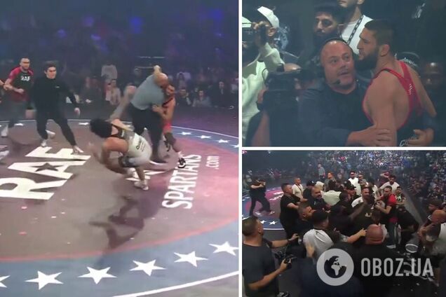 Чеченский экс-чемпион UFC спровоцировал массовую драку на турнире в США. Видео