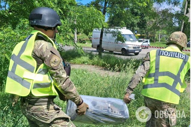 В Киеве у дороги нашли боевую часть дрона-камикадзе. Подробности, фото и видео