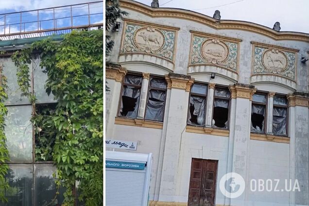 В нескольких павильонах вылетели окна: от российского обстрела Киева пострадал ВДНХ. Фото и видео