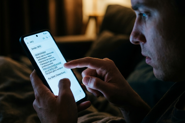 Мошенники рассылают поддельные SMS-сообщения о блокировке карты с целью кражи данных. Иллюстрация