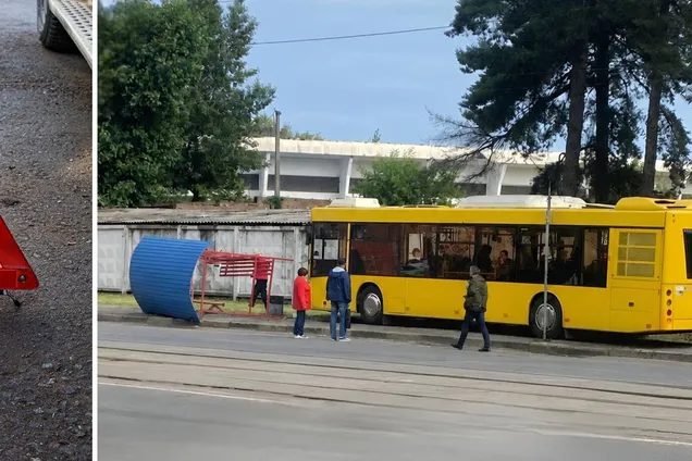 У Києві автобус на швидкості зніс зупинку громадського транспорту: є постраждалі. Фото та відео