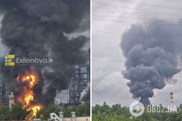 Дроны атаковали крупнейший НПЗ Москвы: произошел пожар, поднялся черный дым. Фото и видео