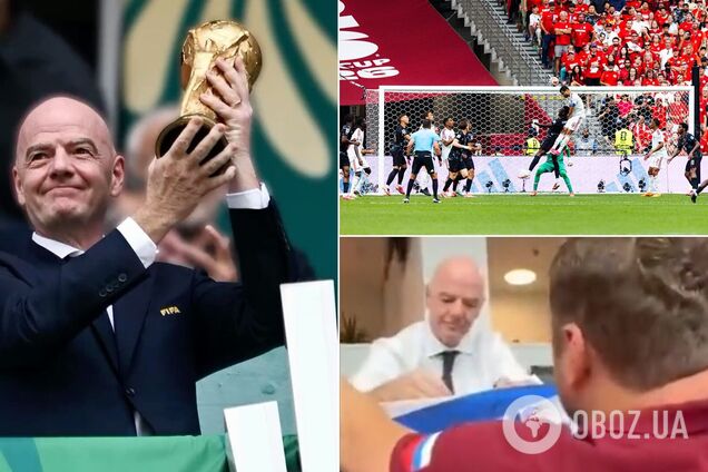 Президент ФІФА зганьбився на ЧС-2026, засвітившись з прапором Росії. Відео