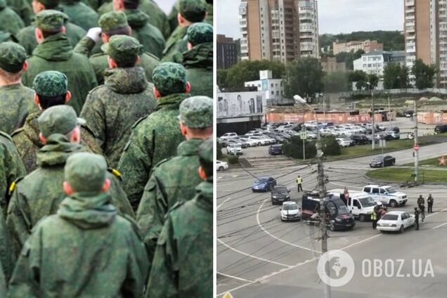 У Росії почались 'облави' на чоловіків: хапають навіть на смітниках, щоб кинути на війну. Фото і відео