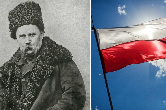 Тарас Шевченко. Флаг Польши
