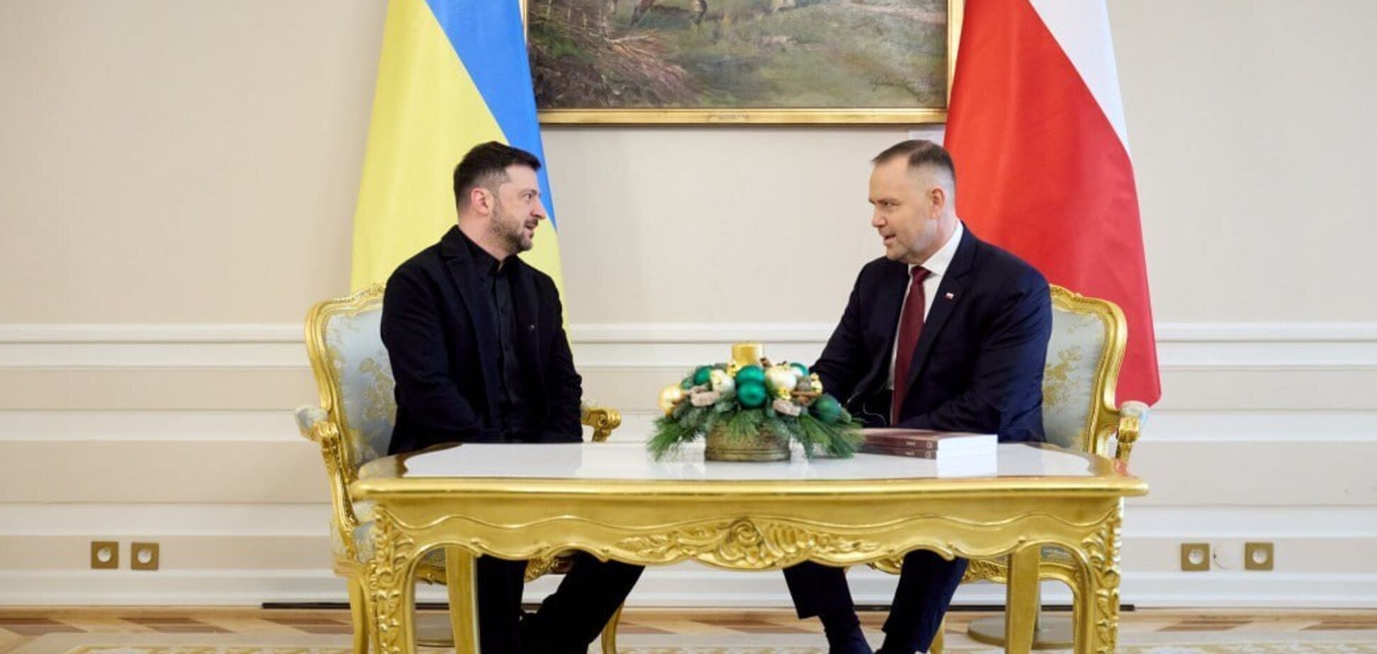 Встреча Владимира Зеленского и Кароля Навроцкого в Варшаве (Польша). 19 декабря 2025 года