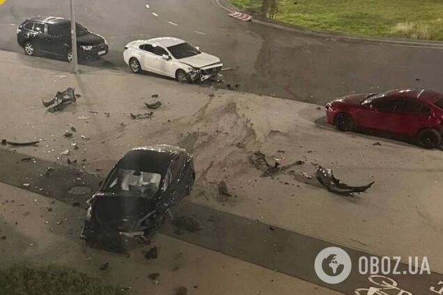 У Києві п’яний підліток за кермом Tesla влаштував масову ДТП