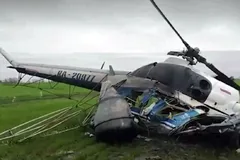 В России разбился вертолёт Ми-2: пилоту спастись не удалось