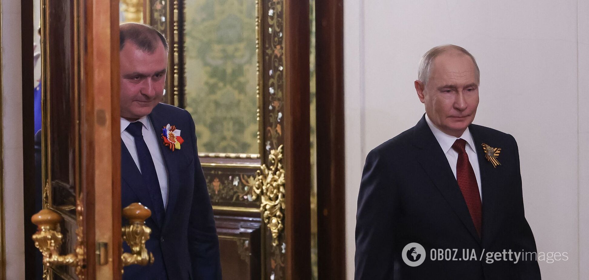 Диктатор Владимир Путин и лидер сепаратистского грузинского региона Южная Осетия Алан Гаглоев. Иллюстративное фото