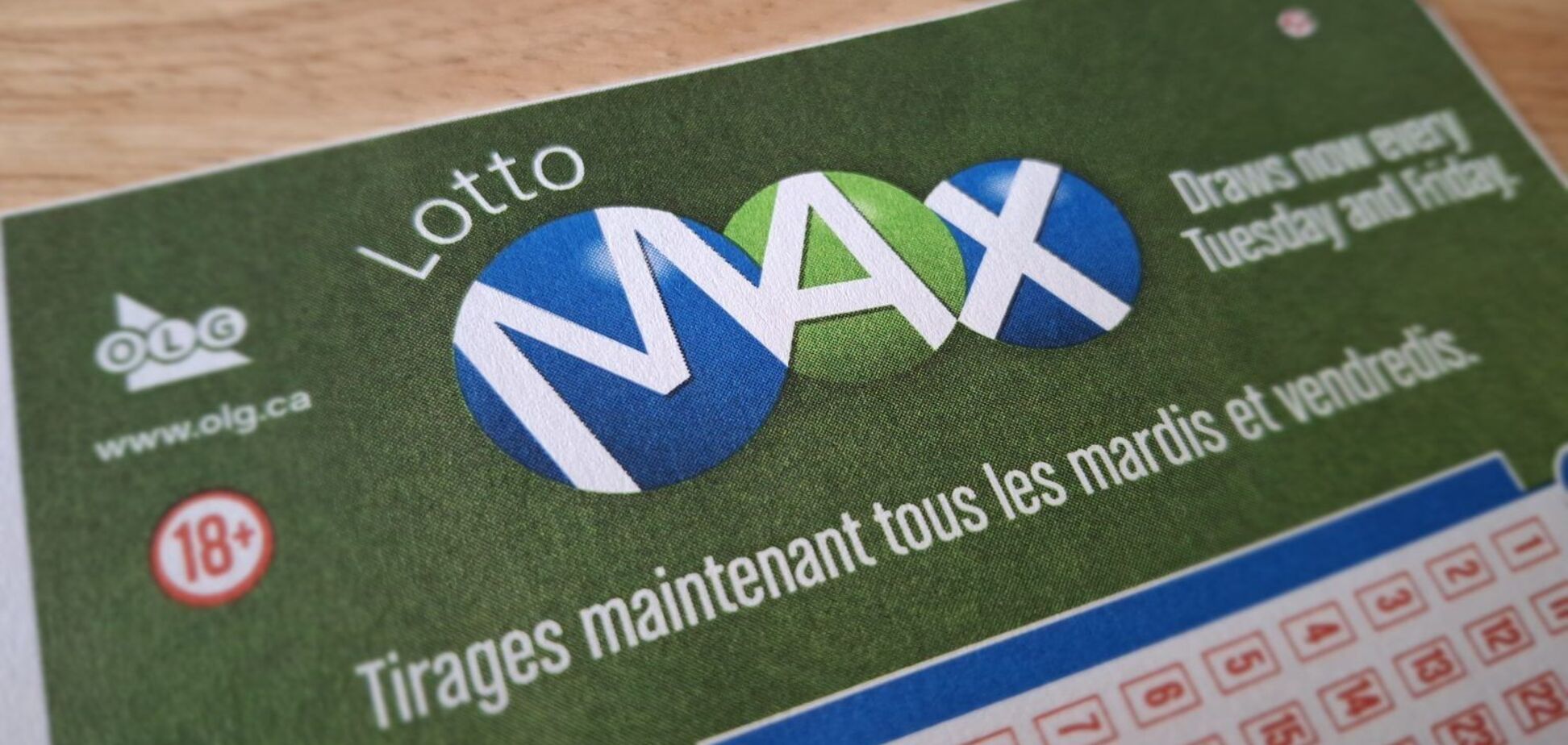 Лотерейный билет LOTTO MAX. Иллюстрация