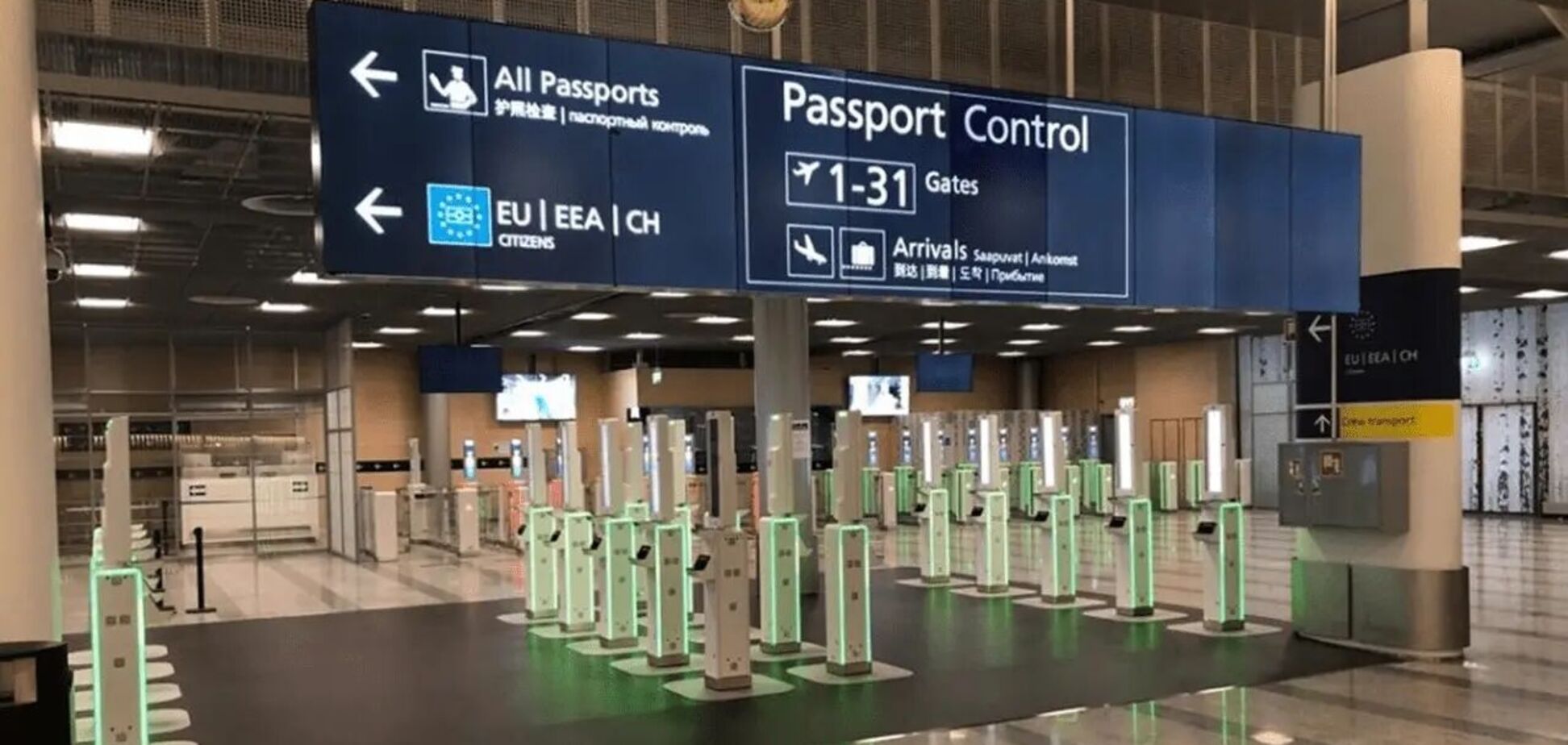 Паспортный контроль на европейской границе