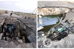 Важливий логістичний шлях для окупантів: внаслідок ударів ЗСУ обвалився Генічеський міст. Фото