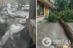 Львов неожиданно накрыл ураган: ветер сорвал крыши и повалил много деревьев, в ребенка ударила молния. Видео