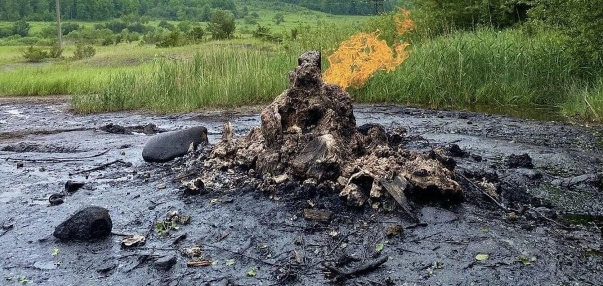 Вулкан Старуня в Ивано-Франковской области.