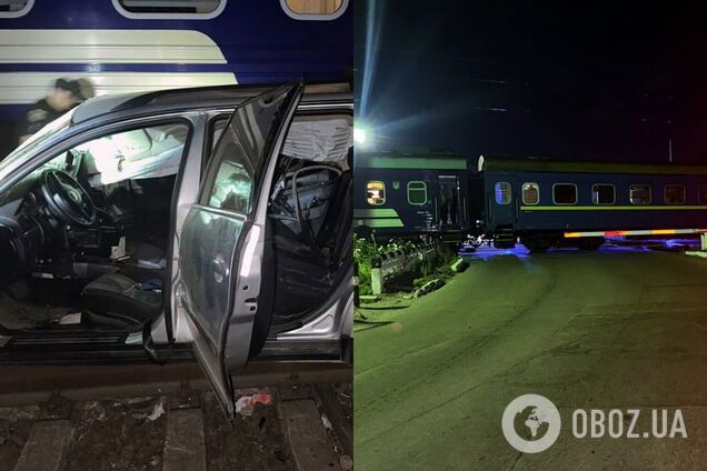 У Хмельницькому зіткнулися потяг і легкове авто: дві людини загинули, є постраждалі. Фото