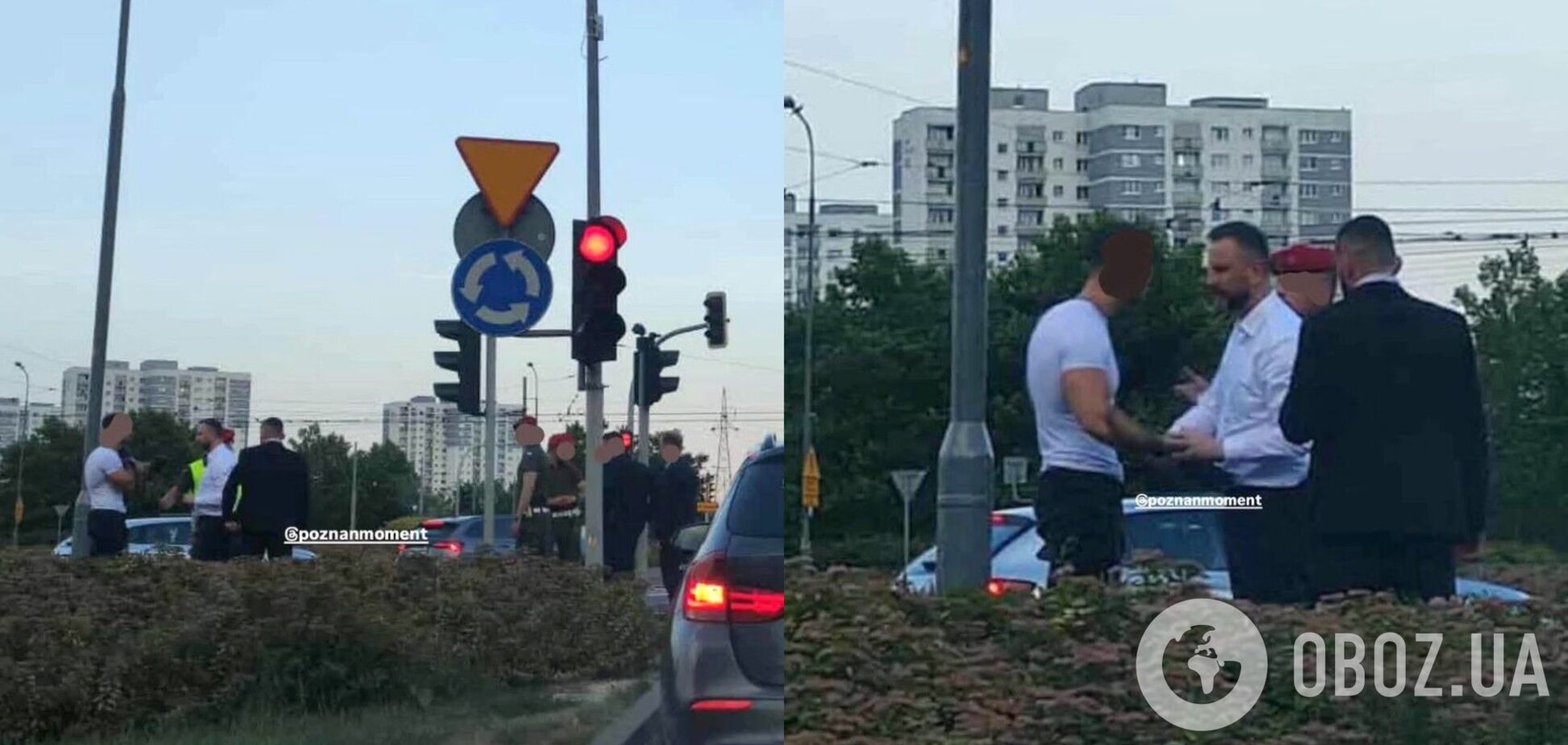 Мотоцикліст упав поблизу урядового кортежу