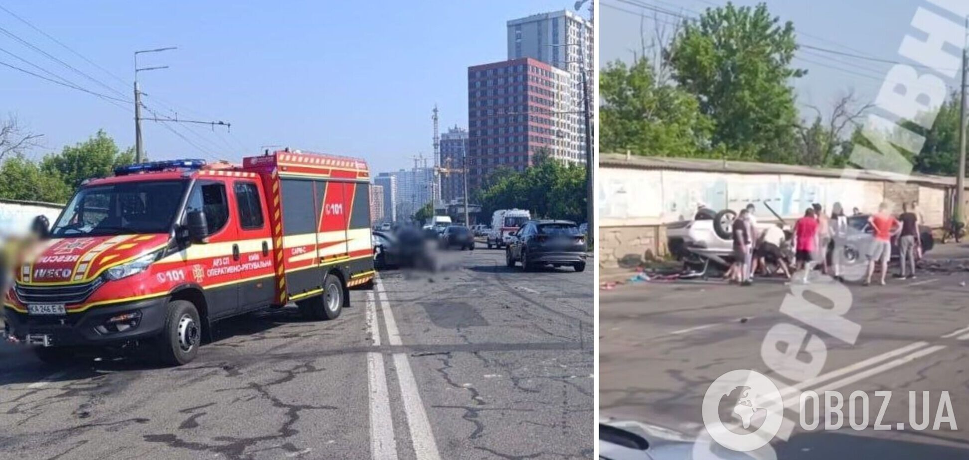 В Киеве произошло крупное ДТП: есть пострадавшие, образовалась пробка. Подробности, фото и видео