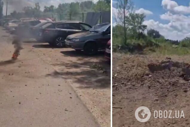 Коварный удар РФ по предприятию в Чернигове: 8 пострадавших, повреждены 23 автомобиля. Видео