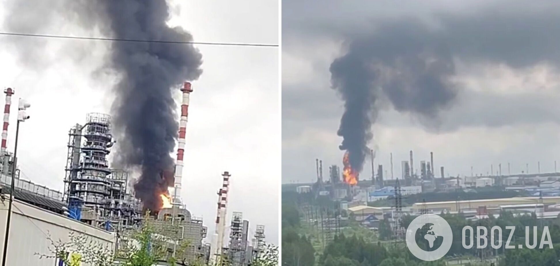 Взрывная ночь: в Тюмени загорелся один из крупнейших НПЗ России. Фото и видео