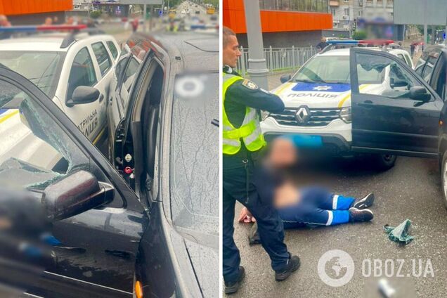 У Києві п’яний водій, тікаючи від поліції, пошкодив три служ