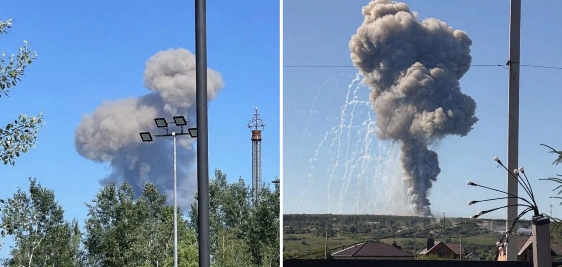 В Белгороде прогремели мощные взрывы: над городом поднялся огромный столб дыма. Фото и видео