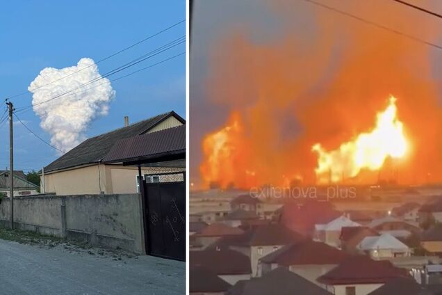 У Дагестані пролунали потужні вибухи: вогонь і дим видно здалеку. Фото і відео