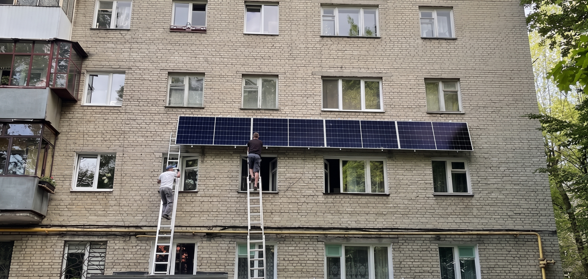 Установка солнечной панели в квартире