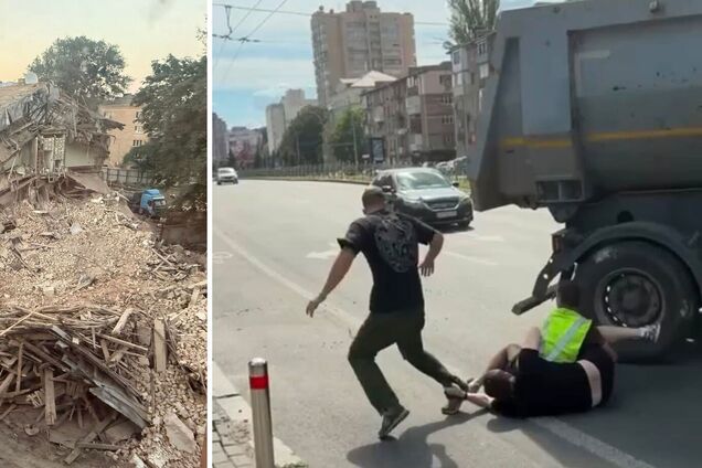 В Киеве неизвестные избили активиста, который пытался защитить от сноса историческое здание училища связи: все подробности. Фото